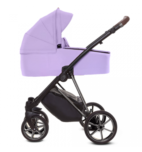 Babyactive Musse - wózek wielofunkcyjny, zestaw 2w1 z opcją 3w1 i 4w1 | Ultra Lilac - Space Gray